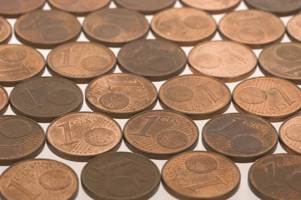 Λεπτά Ευρώ Σειρά Και Αρχείο — Φωτογραφία Αρχείου