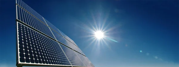 Alternative Solar Energy Solar Cells Nonpolluting Climate Protection — Stock Photo, Image