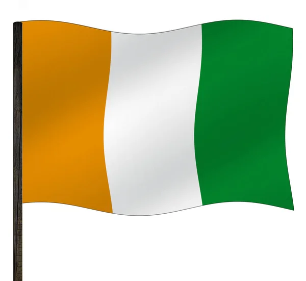 Elfenbenskystens Flag - Stock-foto
