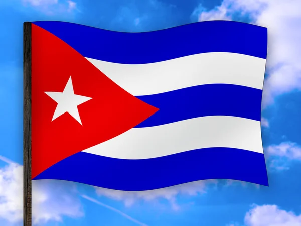 Прапор Куби Національний Прапор — стокове фото
