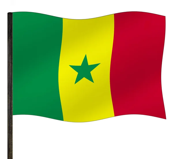 Flagge Des Senegal Nationalflagge — Stockfoto