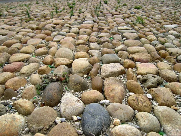 Cobblestone Road Stones Rocks Pattern — Stock Photo, Image