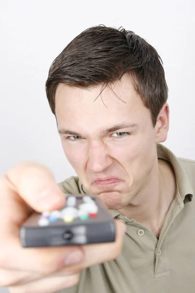 Homme Avec Télécommande — Photo