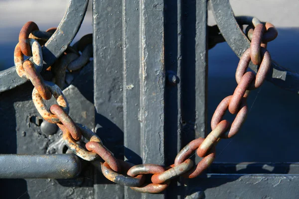 Close Old Rusty Chain — Stock Photo, Image