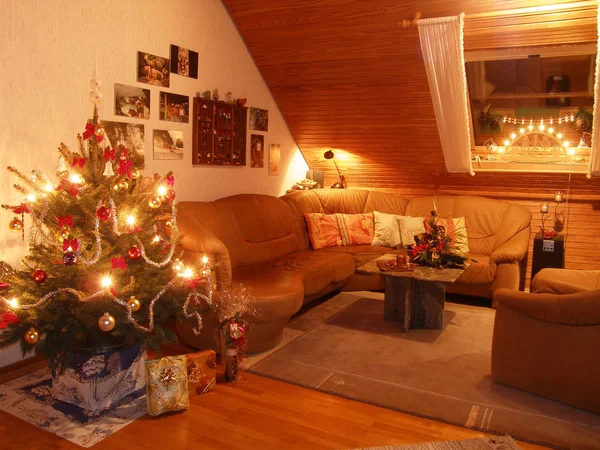 Vue Panoramique Noël Décoration Vacances — Photo