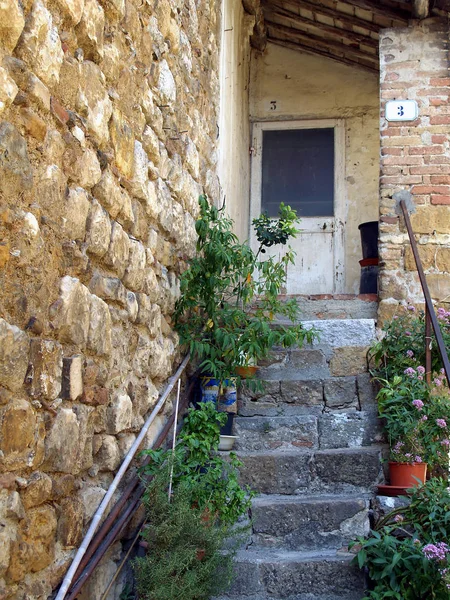 Puerta Vieja Con Escaleras —  Fotos de Stock