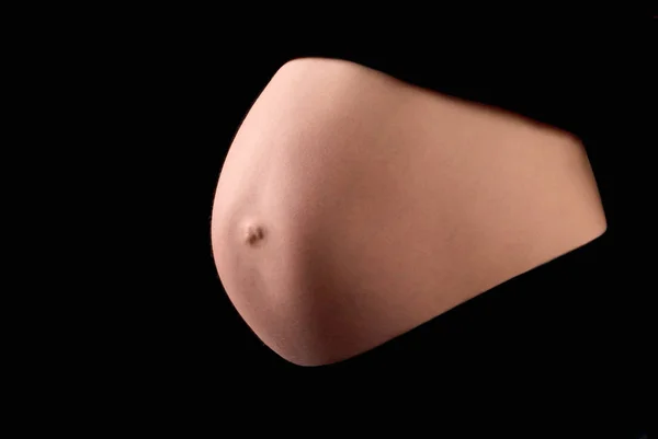 Gravid Kvinna Med Stor Mage — Stockfoto