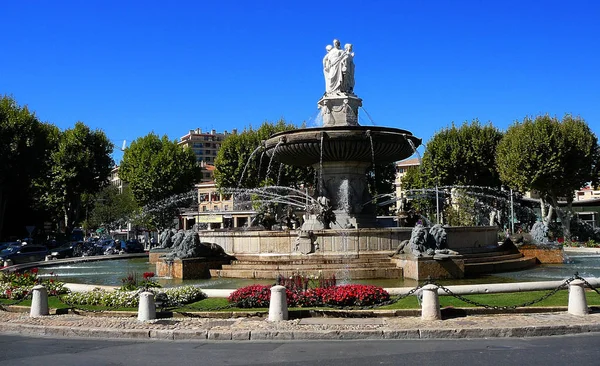 Aix Provence Fontaine Rotonde — Stockfoto