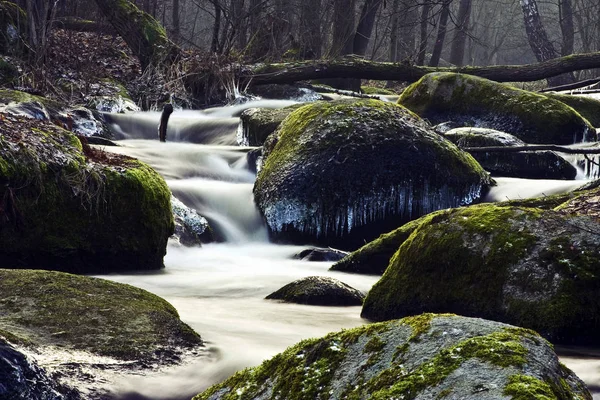 Vista Panoramica Maestoso Paesaggio Con Cascata — Foto Stock