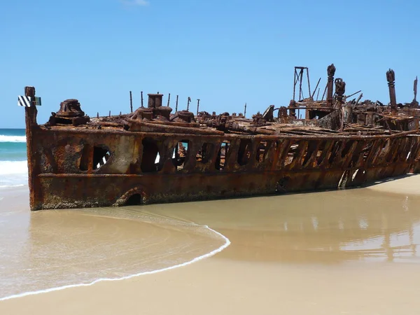 Schiffbruch Auf Fraser Island — Stockfoto
