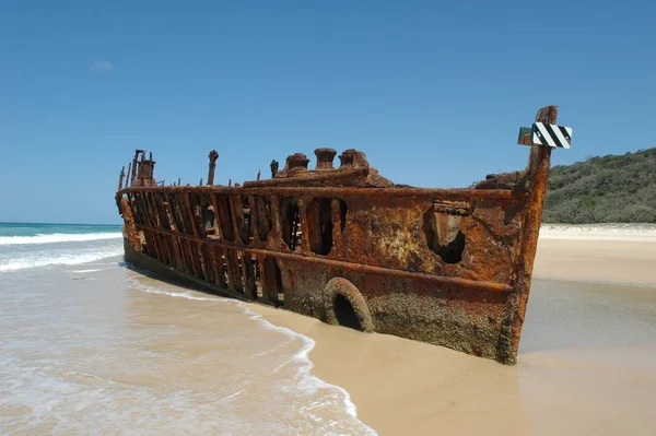 Schiffbruch Auf Fraser Island — Stockfoto