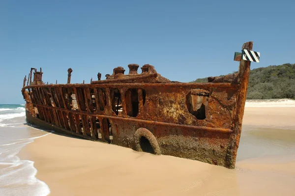 Schiffbruch Auf Fraser Island — Stockfoto