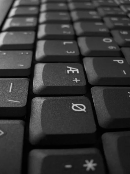 Close Black Computer Keyboard — Stock Photo, Image