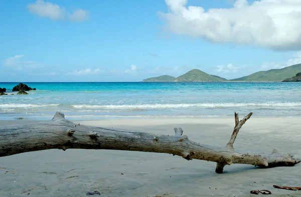 Karaibski Widok Plażę Dzień — Zdjęcie stockowe