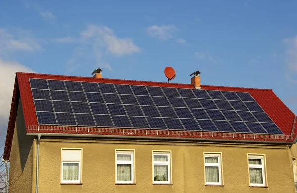 Sistema Energia Solare Generazione Energia Solare — Foto Stock
