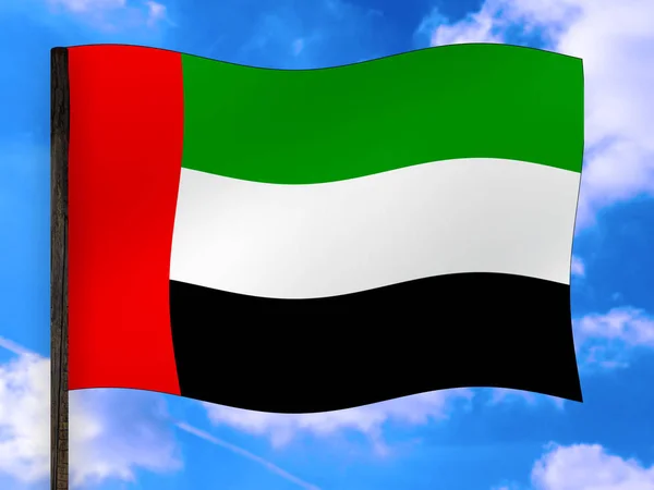 Ενωμένα Αραβικά Εμιράτα Σημαίας — Φωτογραφία Αρχείου