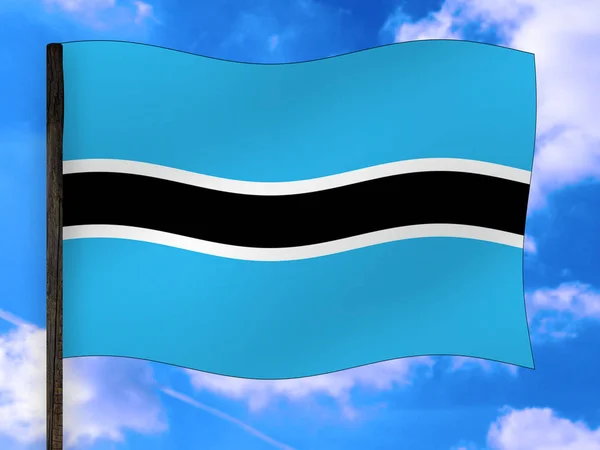Bandeira Contra Céu Azul — Fotografia de Stock