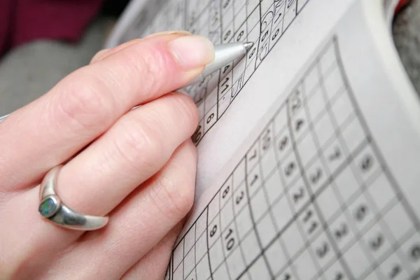 Gry Sudoku Konceptualny Burza Mózgów Gry — Zdjęcie stockowe