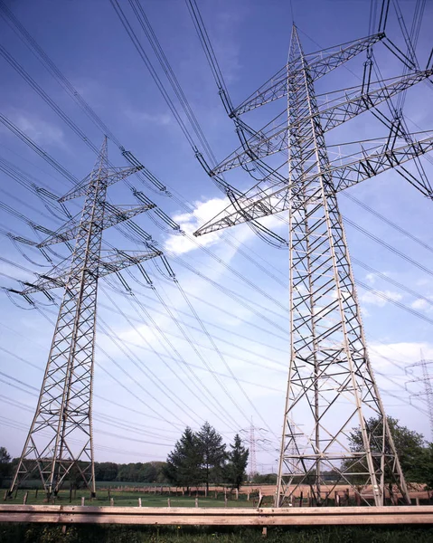 Power Poles Electric Power — Stock Photo, Image