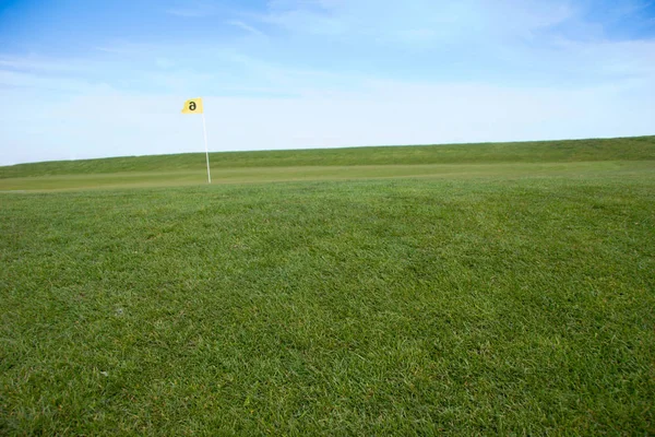 Golf Field Flag Grass — Stock Photo, Image