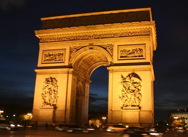 Arco Triunfal Por Noche — Foto de Stock