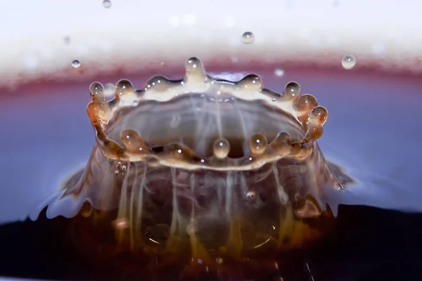 Couronne Eau Goutte Eau Éclaboussure — Photo