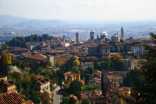 Bergamo Eski Kasabasının Manzarası — Stok fotoğraf