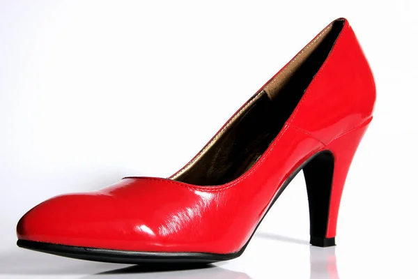 Sapatos Femininos Fundo Branco — Fotografia de Stock