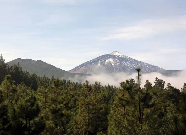 Teide Più Alto Con 3718M Montagna Spagna Vulcano Sull Isola — Foto Stock