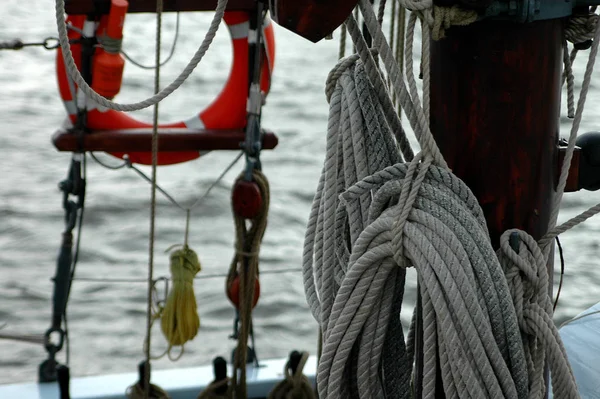 Cuerda Amarre Muelle — Foto de Stock