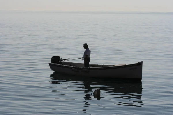 Vista Del Barco Pesca Orilla —  Fotos de Stock