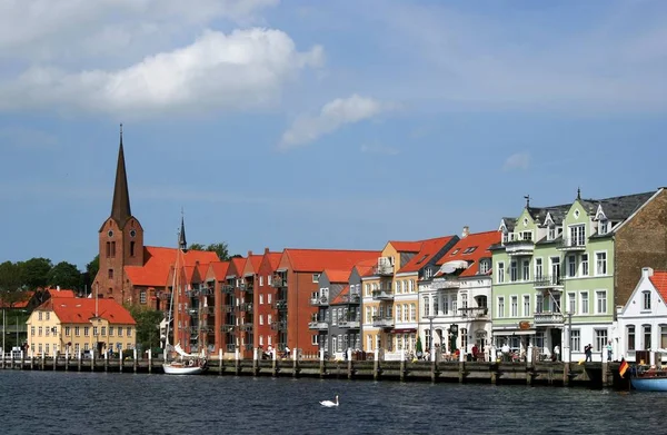 Hamn Hamn Med Dockade Segelbåtar — Stockfoto