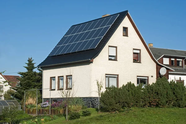 solar energy panels on the roof of a house