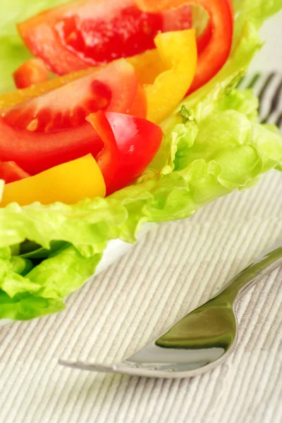 Salată Proaspătă Furculiță — Fotografie, imagine de stoc