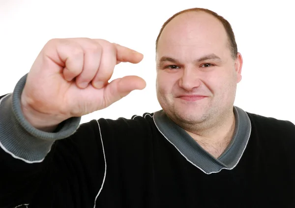Mann Mit Kopfhörer Auf Weißem Hintergrund — Stockfoto