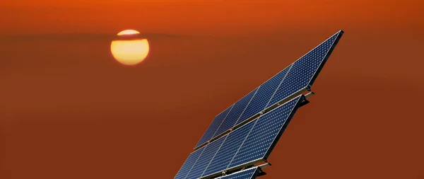 Solární Prostředí Elektrická Energie — Stock fotografie