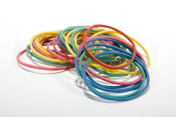 Anneaux Caoutchouc Coloré Flexible — Photo