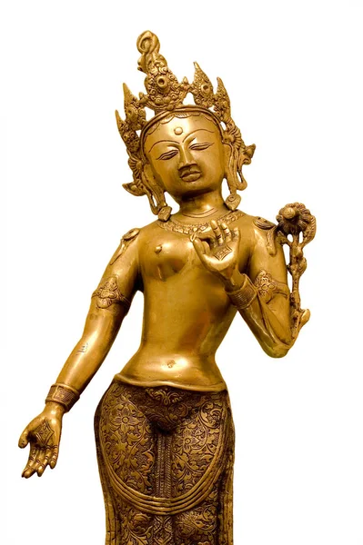Arany Szobor Buddha Thaiföldön — Stock Fotó