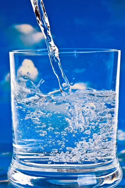 Rozprysk Wody Szkle — Zdjęcie stockowe