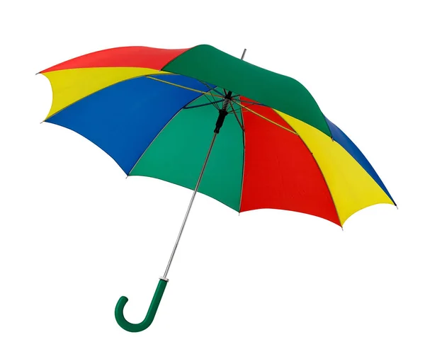 Bunte Regenschirm Isoliert Auf Weißem Hintergrund — Stockfoto