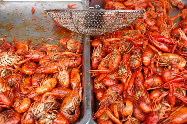 Camarões Vermelhos Comida Mar — Fotografia de Stock