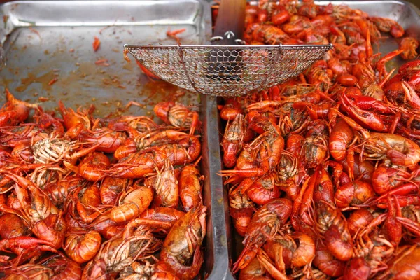 Camarões Vermelhos Comida Mar — Fotografia de Stock