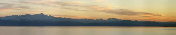 Extrato Panorâmica Abendrot Bodensee — Fotografia de Stock