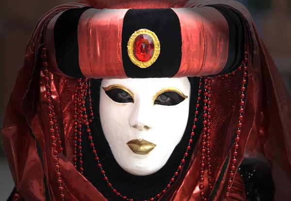 Máscara Carnaval Fundo Preto — Fotografia de Stock