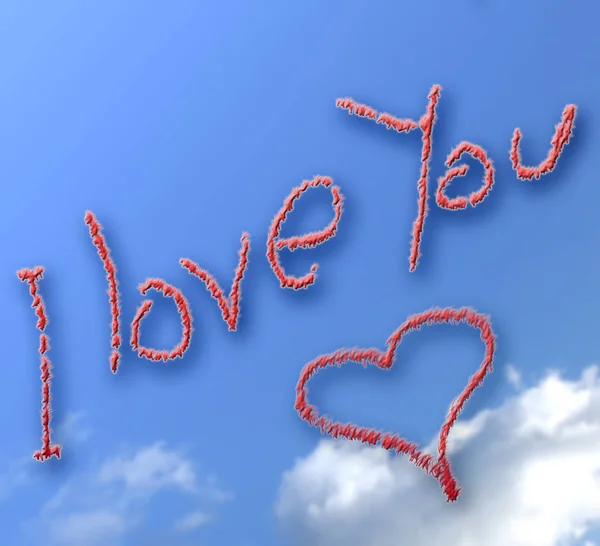 Love You Heart — Stock Photo, Image