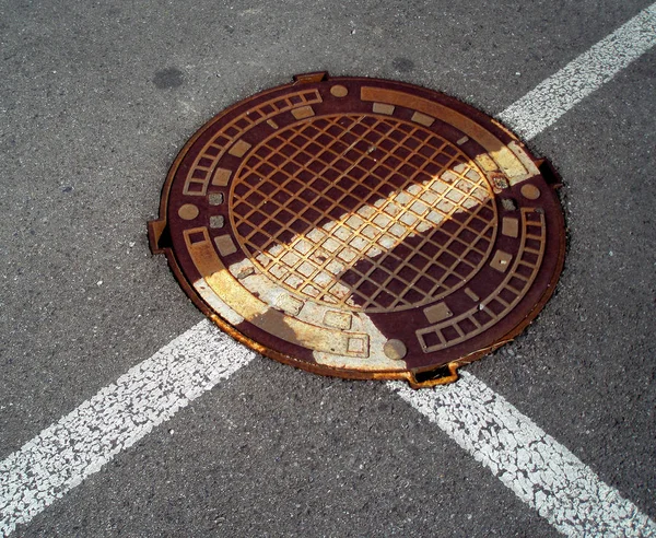 市内の道路標識は — ストック写真