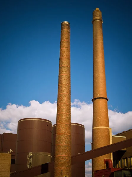 Виробництво Енергії Вугільний Завод — стокове фото