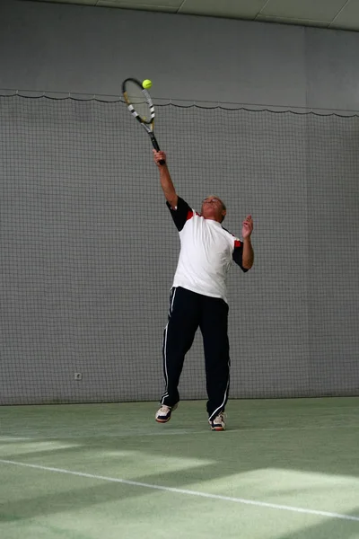 Balle Verte Tennis Jeu Sport — Photo