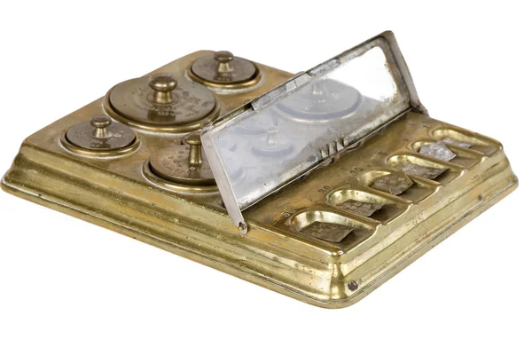 Vieux Téléphone Vintage Isolé Sur Fond Blanc — Photo