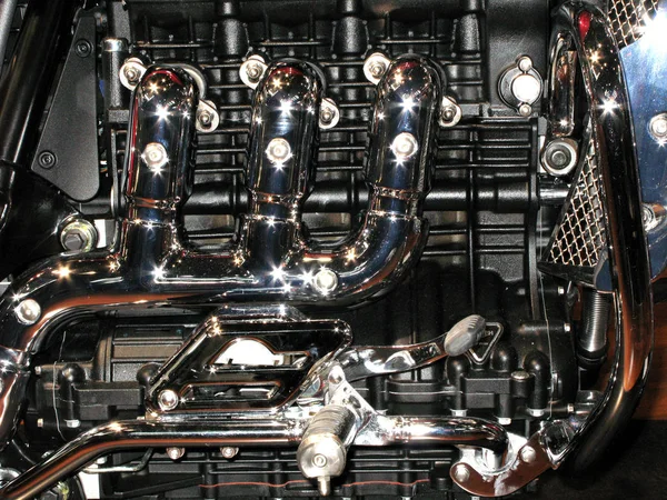 Closeup Motorcycle Engine — Stock Photo, Image